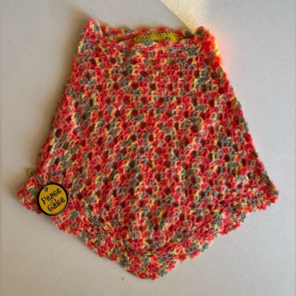 Peace of Cake Girl’s Orange/Yellow Poncho